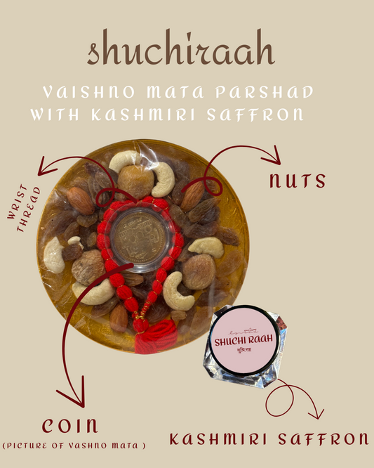 Premium Kashmiri Saffron (1 gram) with Sacred Vaishno Mata Prasad